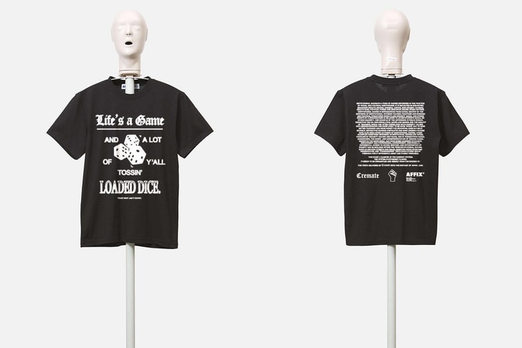 Cremate and AFFIX Unite for "Loaded Dice" #BlackLivesMatter T-Shirts