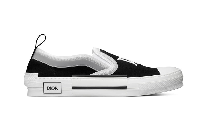 christian dior b23 slip on sneaker shoe black white shawn stussy official release date info photos price store list buying guide