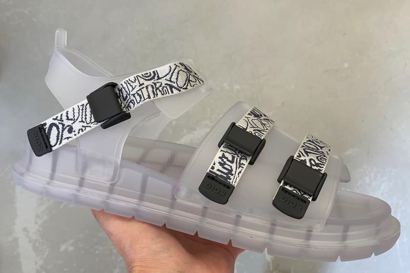 dior summer 2020 jelly sandals shawn stussy see through slides black clear thibo denis official release date info photos price store list