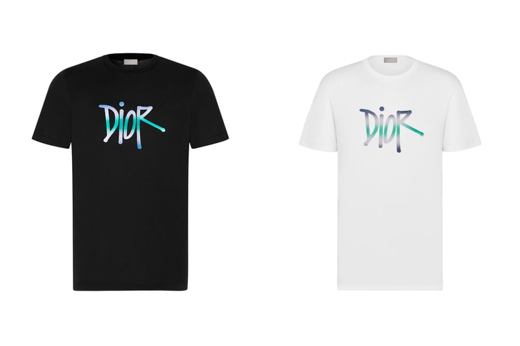 DIOR and Shawn Stussy Embolden Rich Gradients Over Crisp Logo T-Shirts