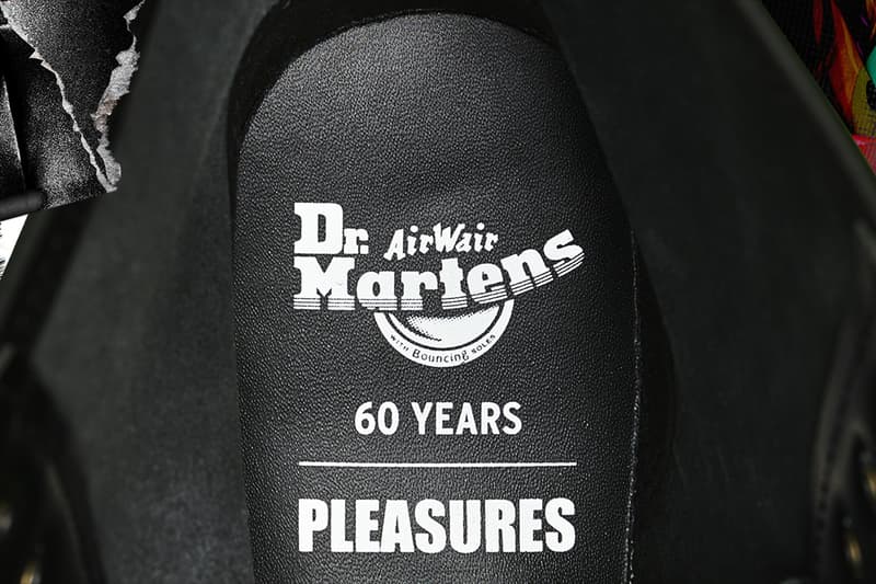 PLEASURES alex james dr martens 1460 remastered boot new wave punk black patent leather buy cop purchase release information