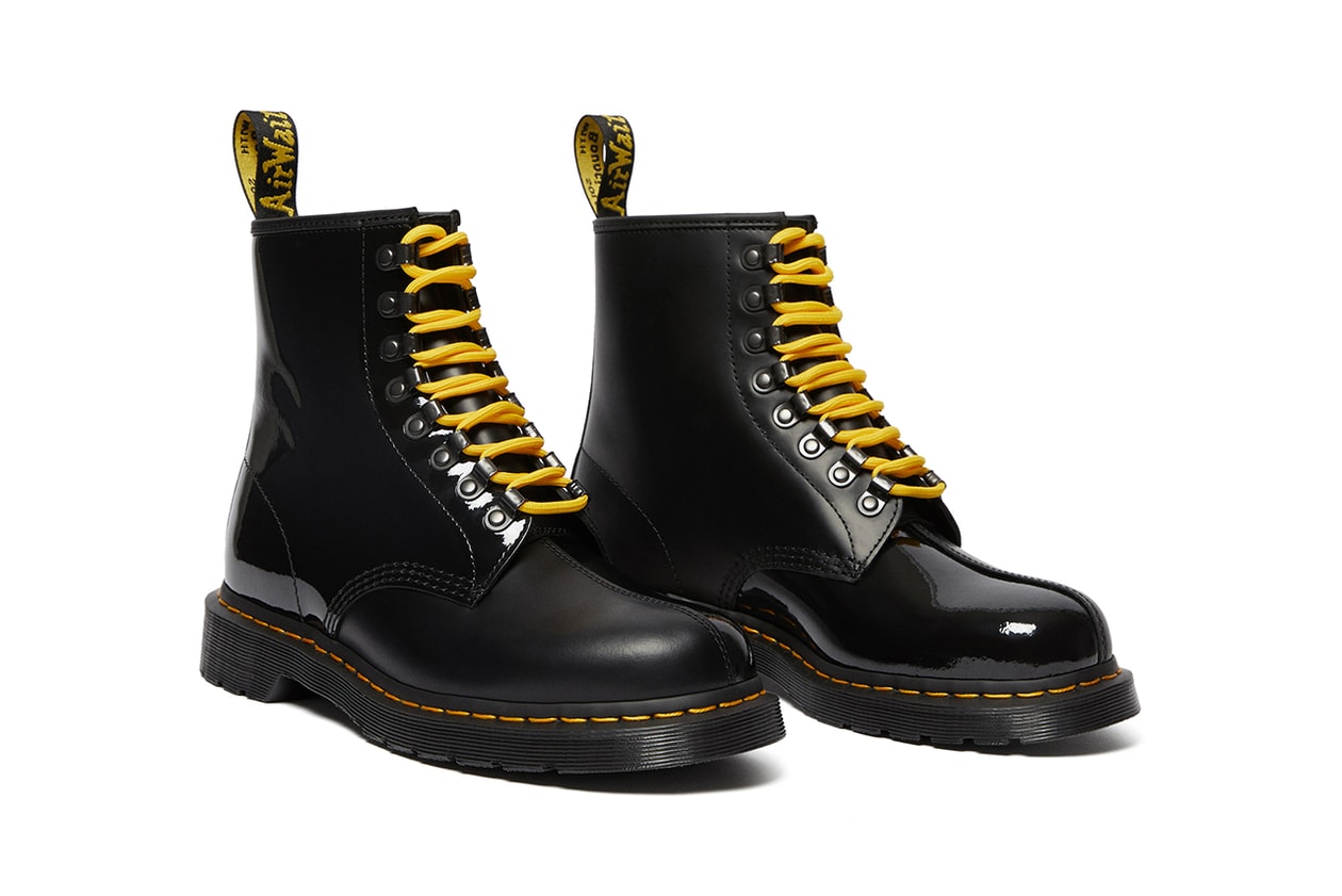 PLEASURES alex james dr martens 1460 remastered boot new wave punk black patent leather buy cop purchase release information