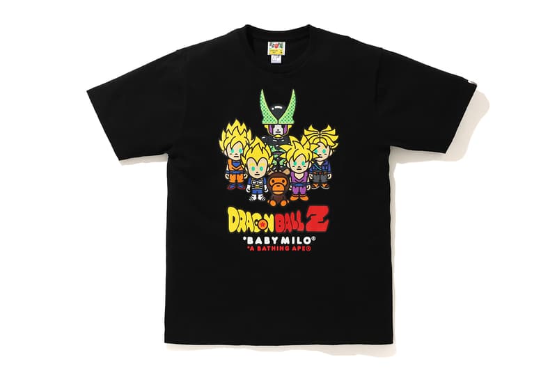 Dragonball Z BAPE Collection Release Info Baby Milo A Bathing Ape Goku Cell Vegeta Trunks Gohan Jacket T-shirt Hoodie Polo Towel Keychain