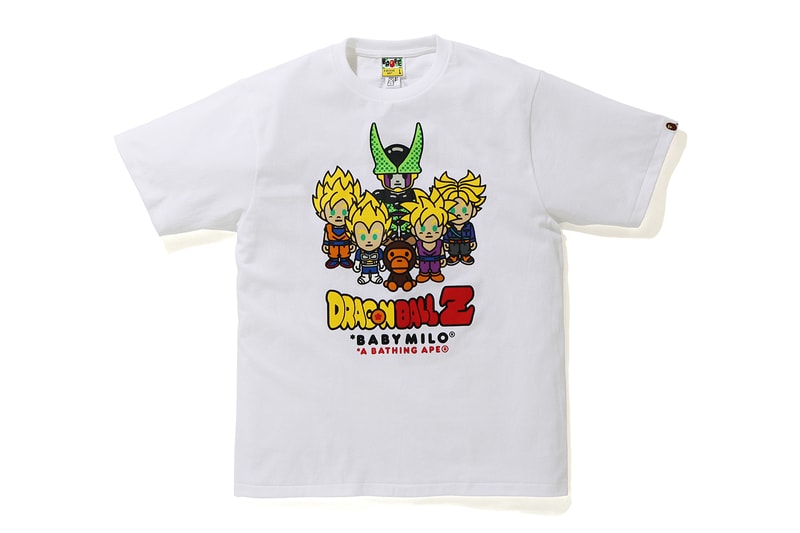 Dragonball Z BAPE Collection Release Info Baby Milo A Bathing Ape Goku Cell Vegeta Trunks Gohan Jacket T-shirt Hoodie Polo Towel Keychain