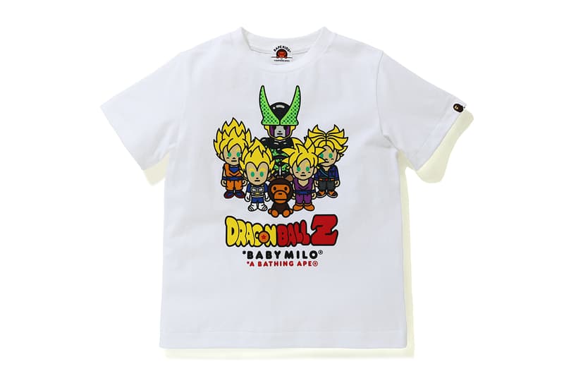 Dragonball Z BAPE Collection Release Info Baby Milo A Bathing Ape Goku Cell Vegeta Trunks Gohan Jacket T-shirt Hoodie Polo Towel Keychain