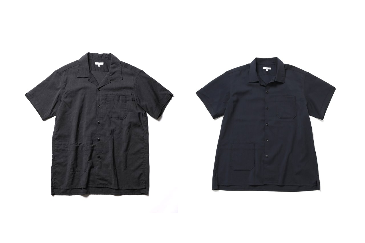 engineered garments wild life tailor ten years camp shirt grey navy japanese tokyo