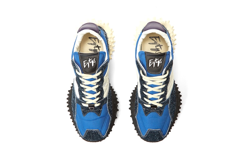 Eytys Contrast Panel Sneakers Blue White Chunky Trail Sneaker Footwear Shoes Release Information New Silhouette Technical Nylon Suede Leather 