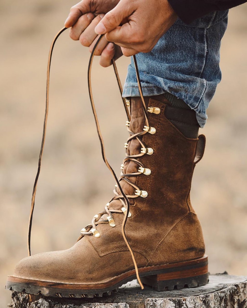 Filson x White's Fire Hybrid Suede Boot Collaboration roughout tin cloth 20204178