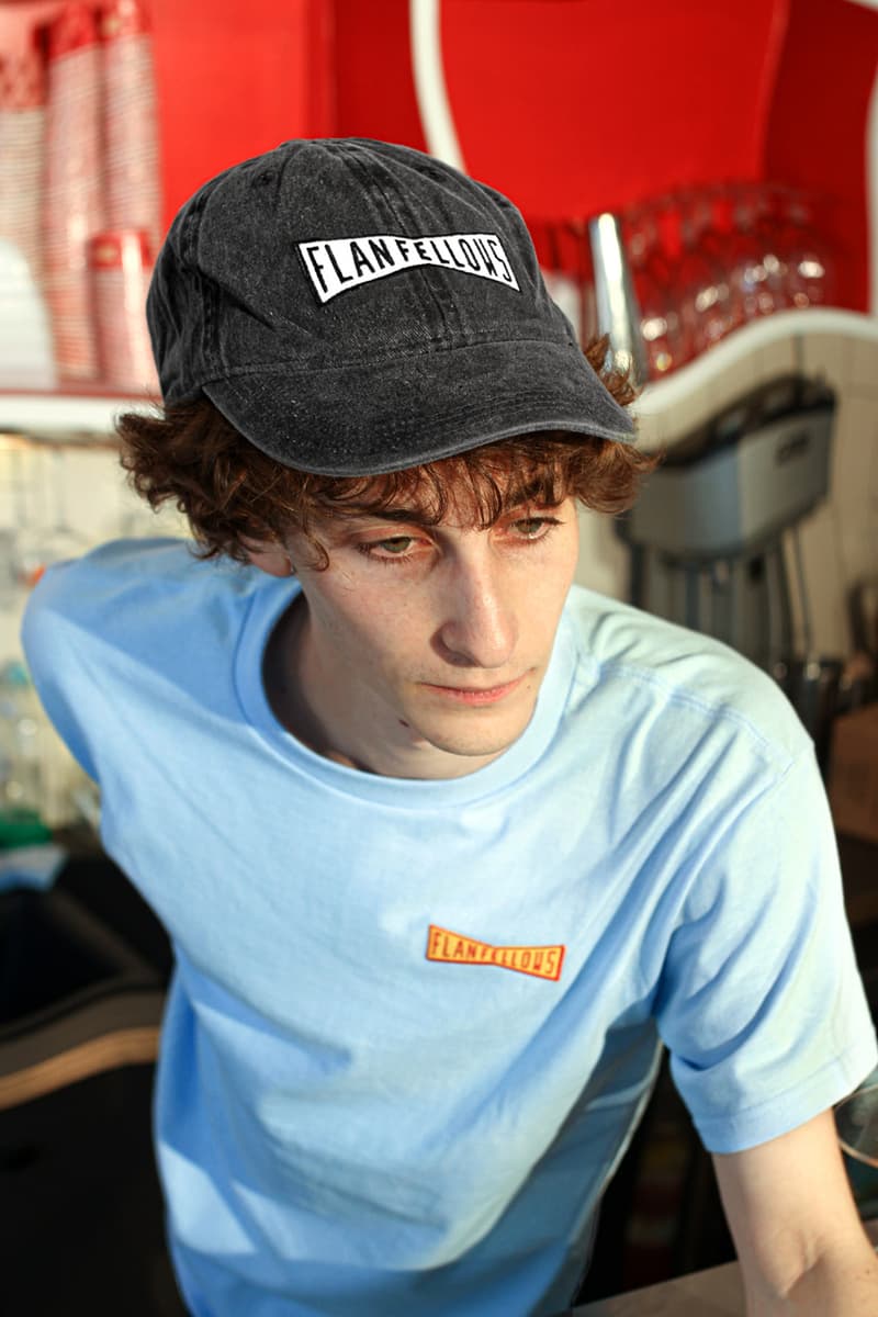 OddFellows x FLAN Summer Capsule Collection T-shirts Aprons Hats Ice Cream Flavor Bowtie Logo White Black Baby Blue