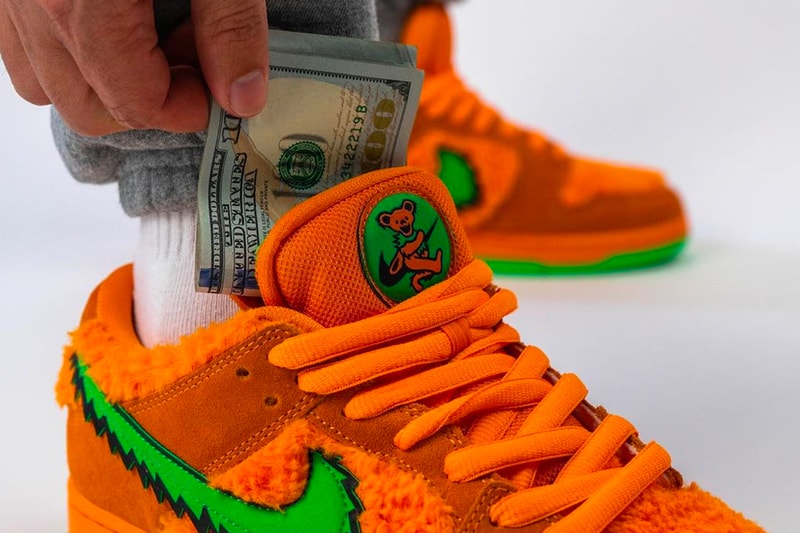 Grateful Dead Nike SB Dunk Low Orange Bear First Look CJ5378-800 Release Info Opti Orange Green Fury