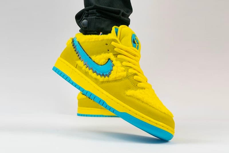 Grateful Dead X Nike Sb Dunk Low Yellow Green Bear Better Look Hypebeast