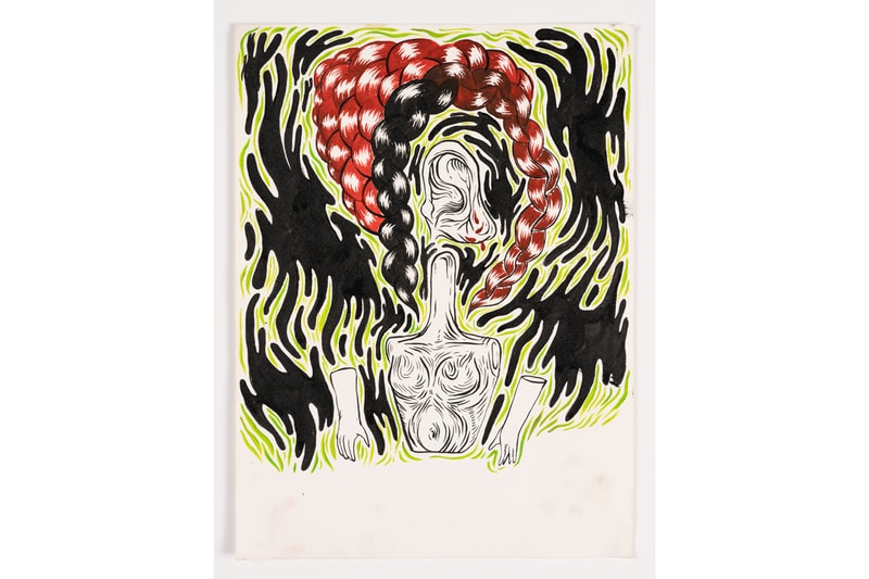 grimes selling out maccarone los angeles exhibition artworks