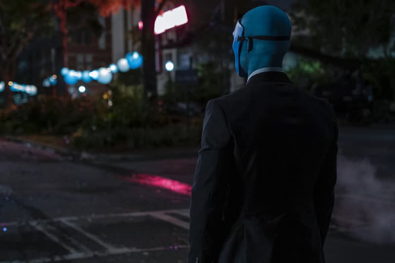 hbo watchmen tv series streaming Yahya Abdul Mateen II dr doctor manhattan blue man mask street juneteenth weekend