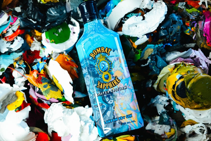 Hebru Brantley Designs Limited Edition Bombay Sapphire Gin Bottle first ever proceeds charity black lives matter benefit alcohol artwork artist designer