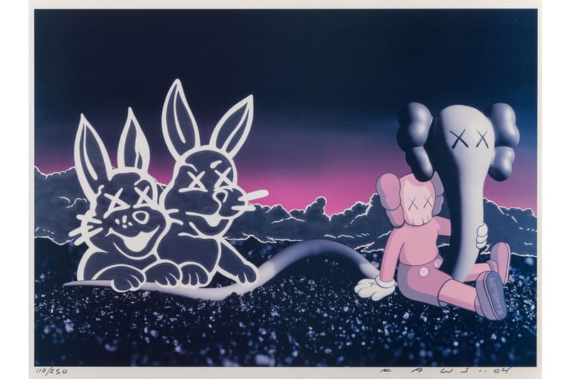 Heritage Signature Urban Art Auction Gone Far Beyond russell williamson collection kaws supreme futura takashi murakami artworks paintings bidding info details banksy
