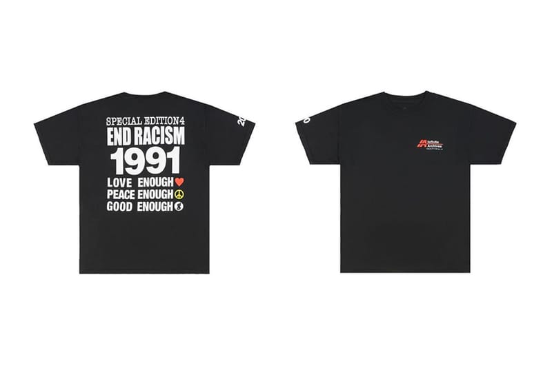 安い初売Infinite Archives End Racism Tee Grey L Tシャツ/カットソー(半袖/袖なし)