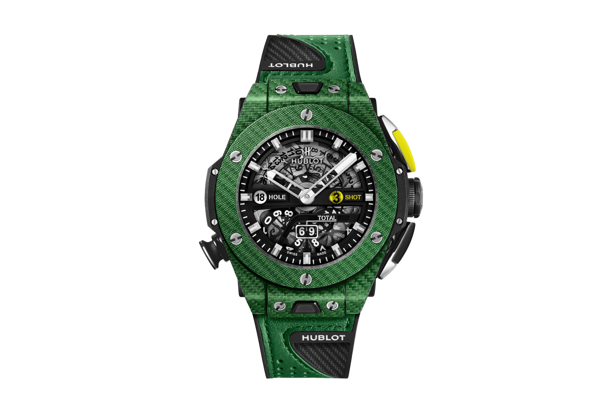 Hublot Unico Golf Green Carbon Big Bang Watch golfing Swiss watches green luxury timepiece wristwatches 