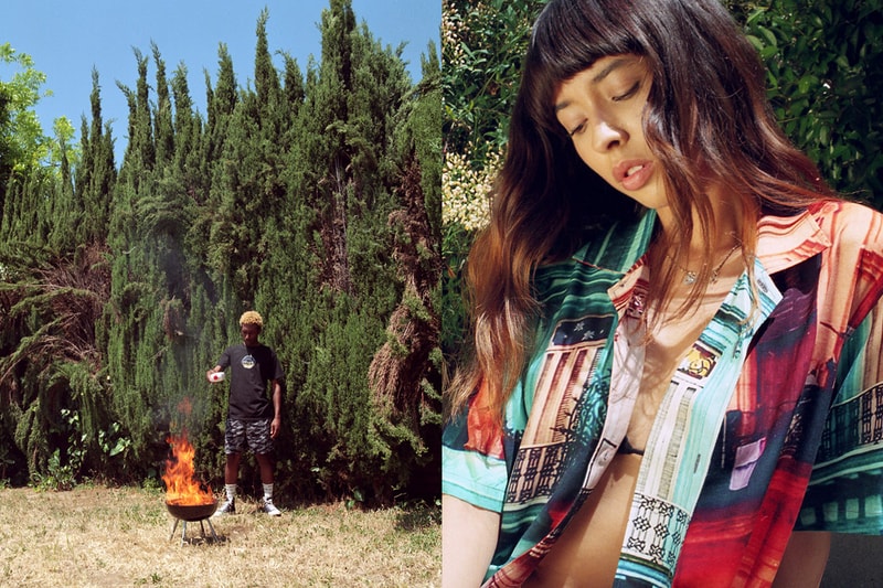 HUF Summer 2020 Lookbook With bLAck pARty Staycation T-shirts Shorts Pants Swim Trunks Towels Jackets Retro Sportswear Stripes Tie-Dye Leopard 