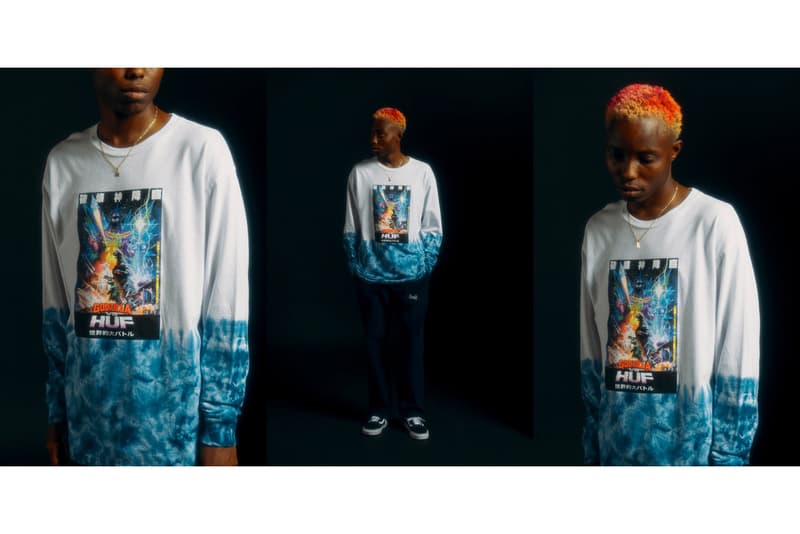 HUF vs. Godzilla Collection Lookbook Release "King of the Monsters" Toho Studios Tokyo Collaboration T-shirts Long sleeves Medicom Toy Figurines Collared Shirts