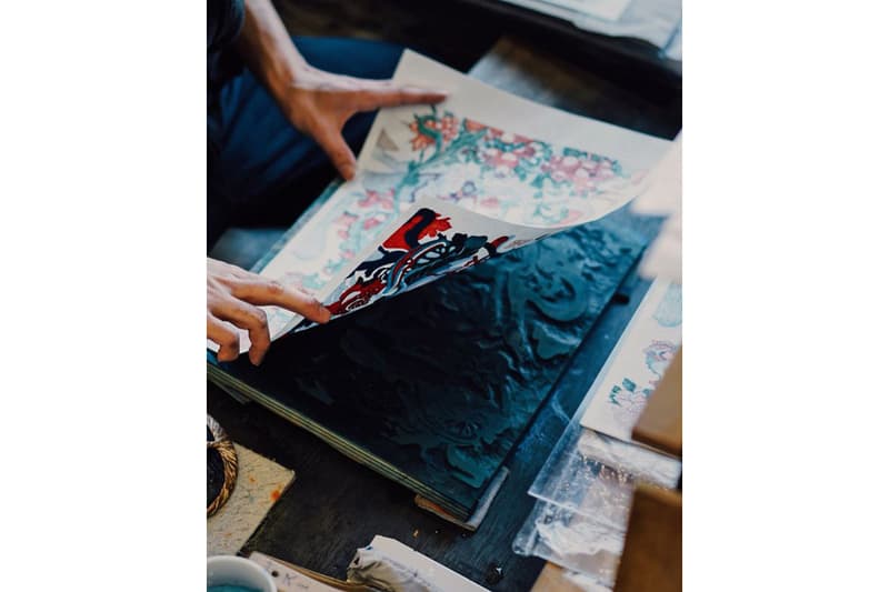 James Jean Print Auction NAACP Legal Defense Fund 'Pomegranate' Woodcut Washi Paper “Hosho-shi” Living National Trrasure Ichibei Iwano