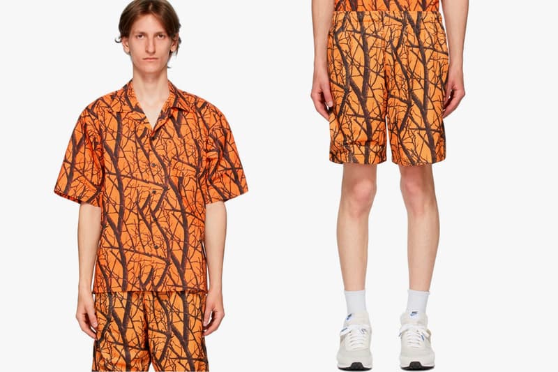John Elliott Camp Shirt & Practice Shorts Green Orange Release SSENSE Info Buy Price Duck Club