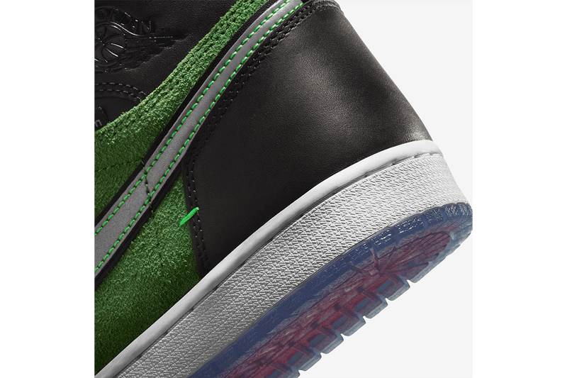 Jordan Brand Air Jordan 1 Hi Zoom Air Article no. Ck6637-002 BLACK/BLACK-TOMATILLO-RAGE GREEN Sneakersnstuff Release Information Footwear Sneakers Basketball Nike Michael Jordan MJ SB Dunk "Brut" 