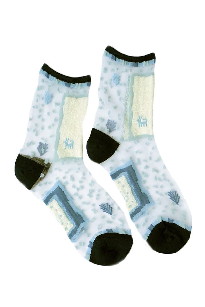 KAPITAL 56 Cotton Alpine Socks 200 gable see through menswear streetwear spring summer 2020 collection Japanese accessories
