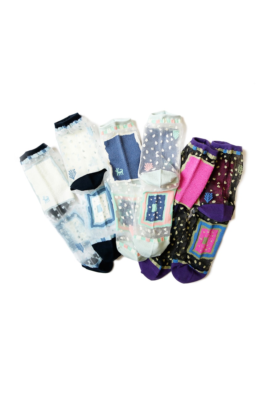 KAPITAL 56 Cotton Alpine Socks 200 gable see through menswear streetwear spring summer 2020 collection Japanese accessories