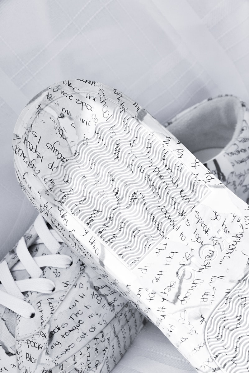 young chicago authors koio capri poem sneaker collaboration 100 percent of proceeds for black lives matter goodkids mad city white colorway