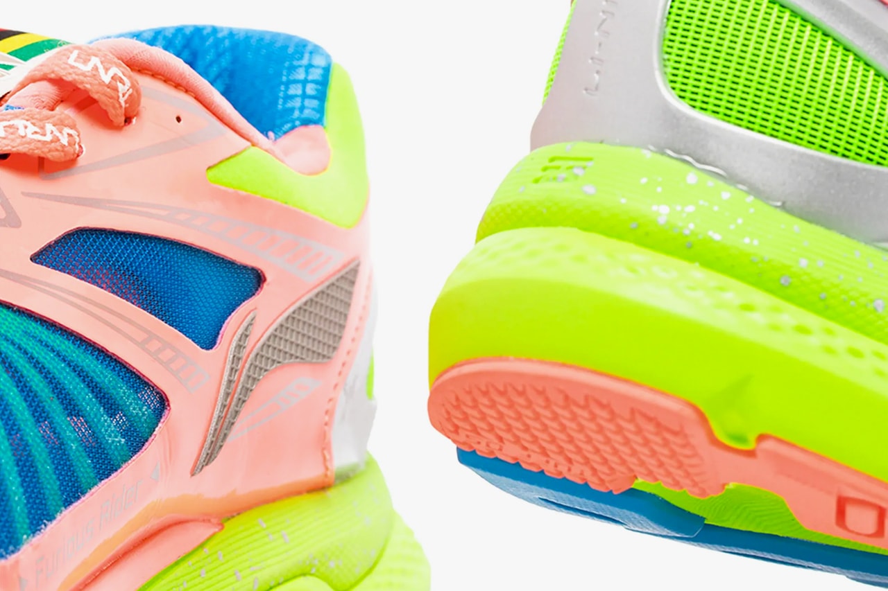 Li Ning Fusion Rider Ace candy colorway pink blue green sneakers footwear shoes menswear streetwear spring summer 2020 collection lineup