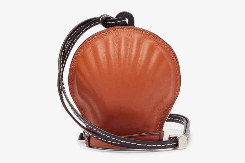 LOEWE Paula's Ibiza Seashell Leather Necklace Bag Release MATCHESFASHION info Buy Price Orange Brown