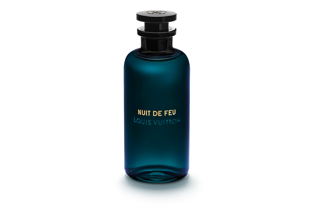 Louis Vuitton Parfums Nuit de Feu Scent, Case leather exotic perfume cologne middle east