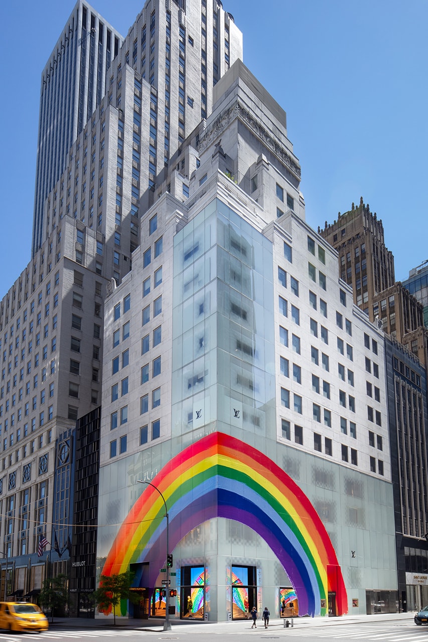 Louis Vuitton "The Rainbow Project" 5th Avenue Maison Store Window Rainbows Prints Children Collaborative Displays LV Monogram Design 