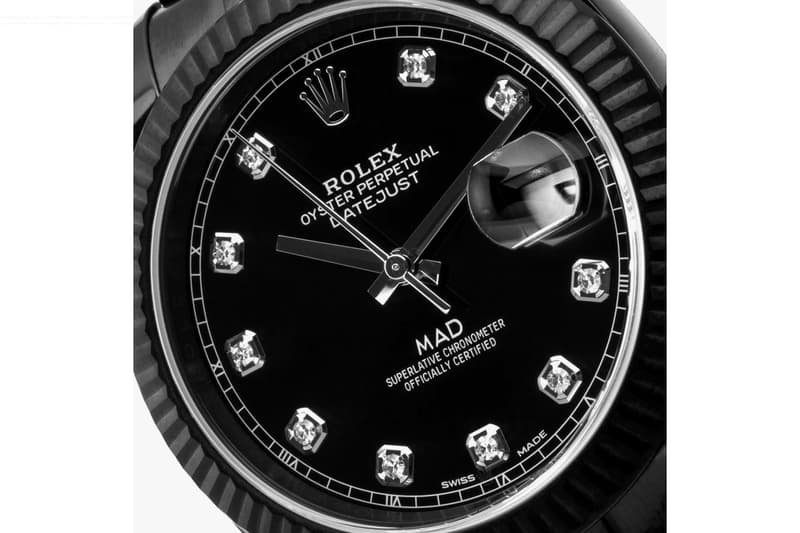 MAD Paris DLC Diamond Rolex Datejust watches features movements swiss watches diamonds accessories