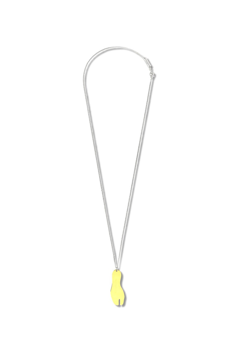 Maison Margiela Tabi Necklace 100 Percent .925 Sterling Silver Gold-Toned Detailing MMM HBX $264 USD Jewelry Designer Accessories Charm Pendant 