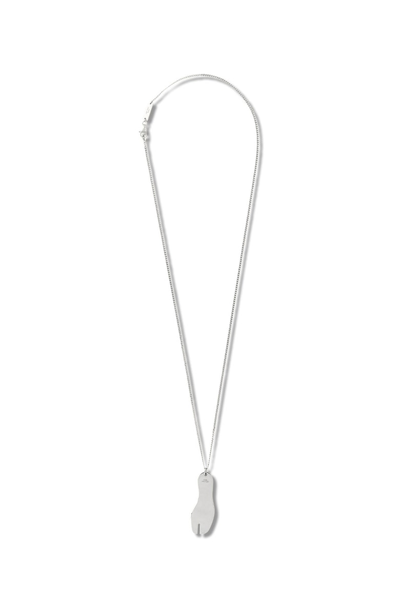 Maison Margiela Tabi Necklace 100 Percent .925 Sterling Silver Gold-Toned Detailing MMM HBX $264 USD Jewelry Designer Accessories Charm Pendant 