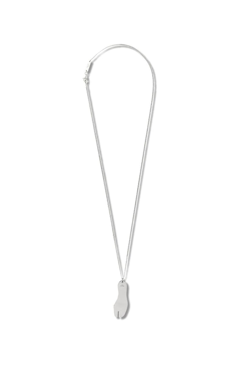 Maison Margiela Tabi Necklace 100 Percent .925 Sterling Silver Gold-Toned Detailing MMM HBX $264 USD Jewelry Designer Accessories Charm Pendant