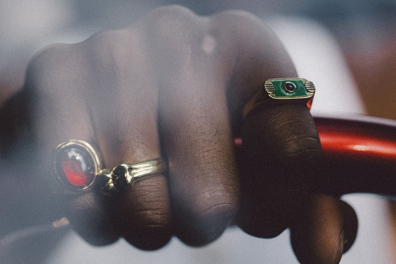 MAPLE Summer Editorial 2020 Jewelry Rings Necklaces Bracelets Closer Look Canadian Brand Luxury Streetwear North Vancouver Cuban Double Mariner Links Mother of Pearl Grace Jones
