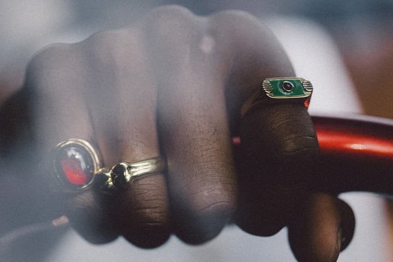 MAPLE Summer Editorial 2020 Jewelry Rings Necklaces Bracelets Closer Look Canadian Brand Luxury Streetwear North Vancouver Cuban Double Mariner Links Mother of Pearl Grace Jones