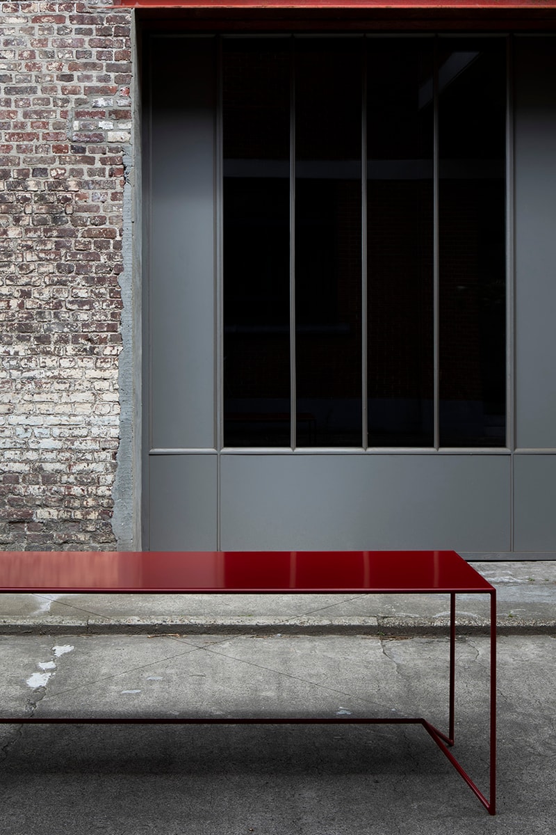 Maria Scarpulla 'Campi di Colore' Lacquered Indoor-Outdoor Tables Primary Colors Design Furniture Belgian Hand Made Artworks Atelier Ecru gallery Ghent