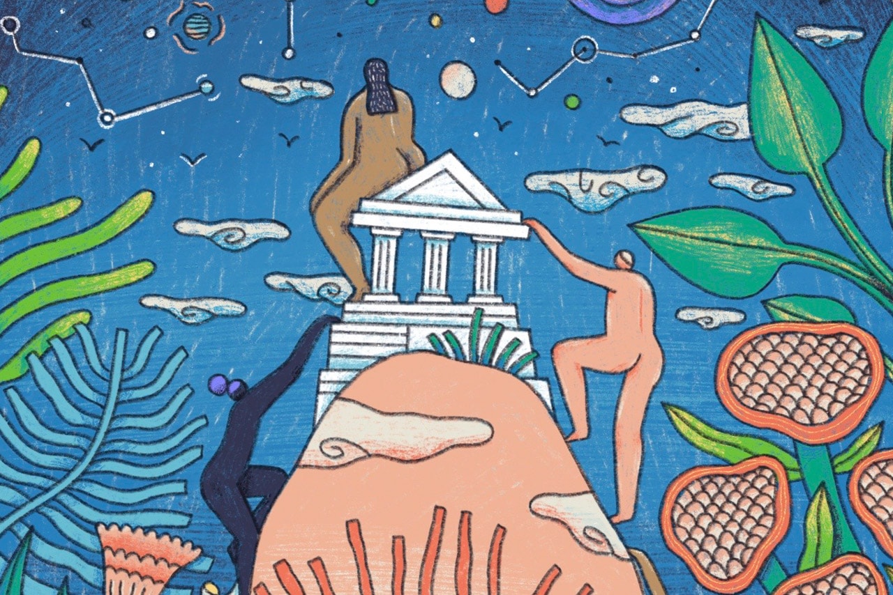 Pen & Paper: Mark Conlan Digital Illustrator People Vases Flowers Plants Greek Roman Patterns