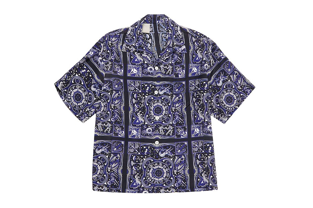 N HOOLYWOOD Hawaiian Button Ups Shirts Shorts garments zodiac constellation symbols spring summer 2020 collection Bandana print pattern