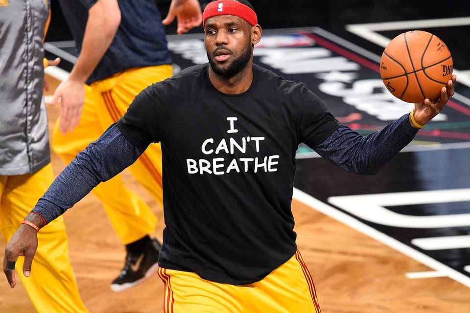 LeBron James wears 'I can't breathe' shirt before Cavs game