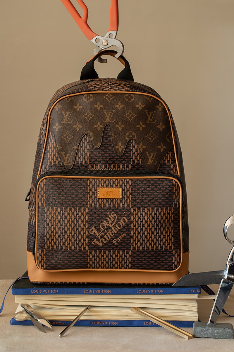 NIGO Virgil Abloh Louis Vuitton LV² Drop 1 Detailed Look Damier Waves Denim Jacket Embroidered Shirt Squared LV Sweatshirt Zipthrough Cosy Mule Monogram Voltaire Loafers Mods bear Canvas