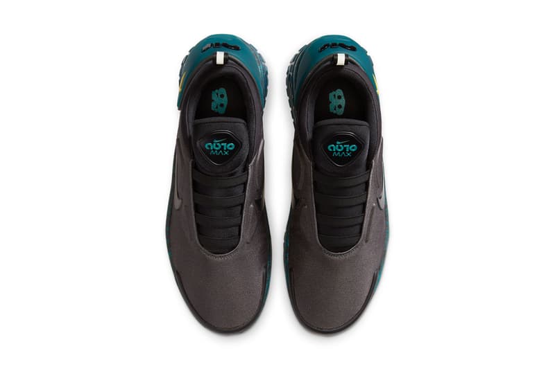 nike sportswear adaptar auto max carvão preto deslumbrante esmeralda verde velocidade amarelo cw7271 001 data de lançamento oficial informações fotos preço lista de lojas