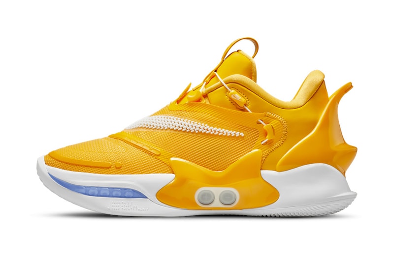 nike basketball nba 2k20 adapt bb 2 0 winners circle gold yellow blue white official release unlock date info photos price store list myplayer finals