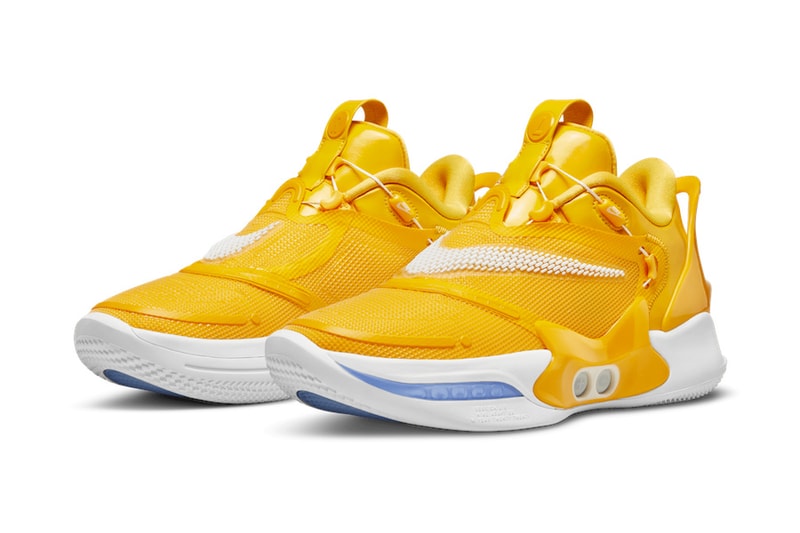 nike basketball nba 2k20 adapt bb 2 0 winners circle gold yellow blue white official release unlock date info photos price store list myplayer finals