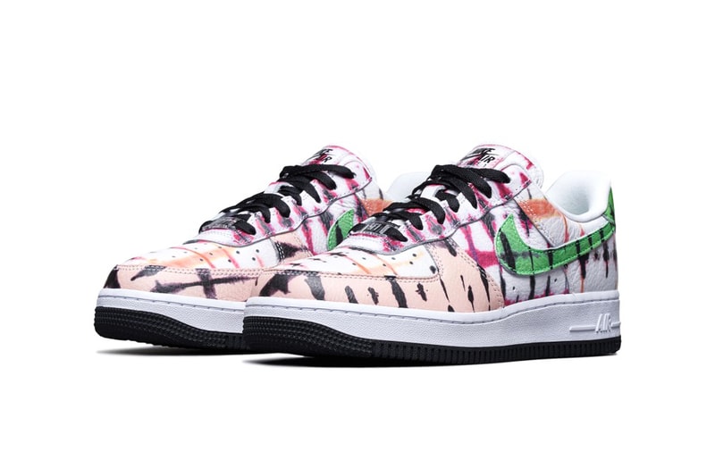nike sportswear air force 1 low black tie dye womens white green peach official release date info photos price store list buying guide
