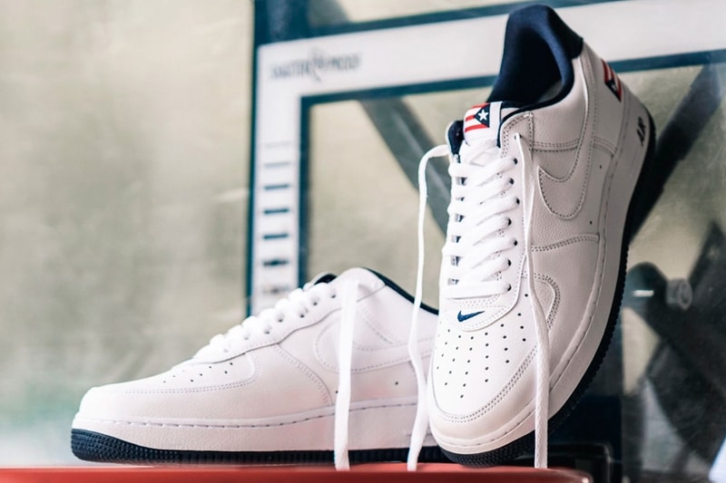 Nike's Air Force 1 Puerto Rico Release Cancelled Design Error backwards tongue flag frog red white blue day parade 2000 2020