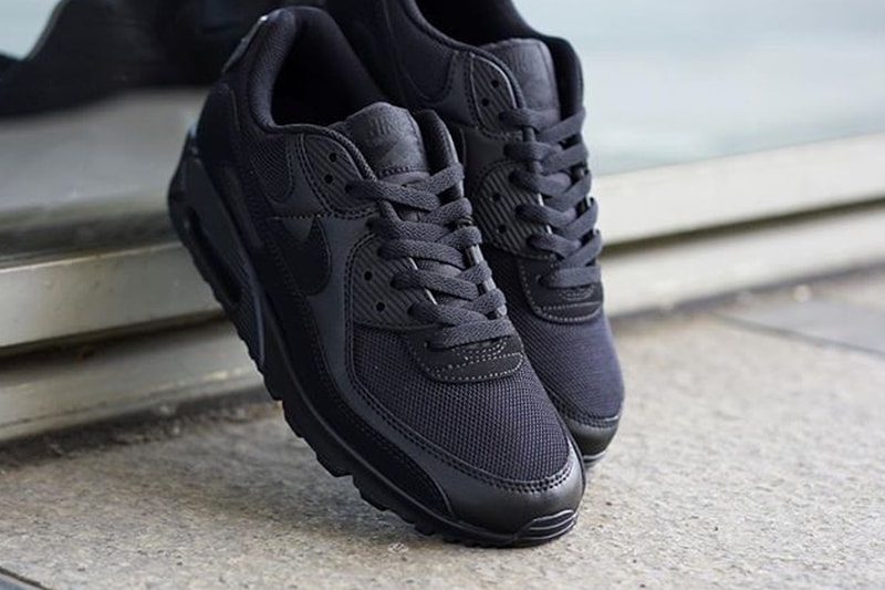 Nike Air Max 90 Triple Black cn8490 003 menswear streetwear spring summer 2020 collection footwear swoosh trainers runners shoes ss20